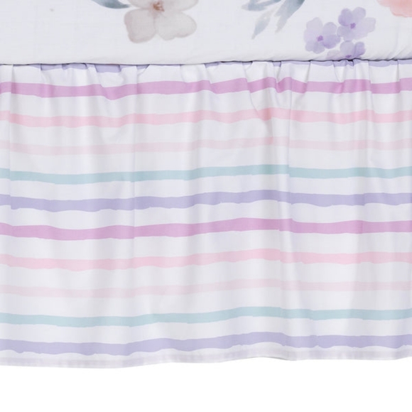 Lambs & Ivy Baby Girls Rule the World Pink Floral 5 Pc Nursery Crib Bedding Set - Picture 12 of 16